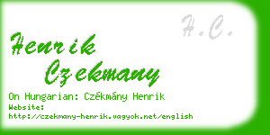 henrik czekmany business card