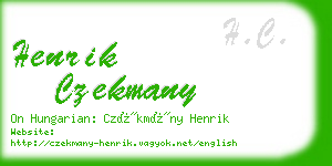 henrik czekmany business card